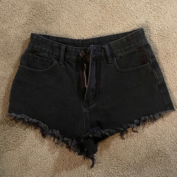 SHEIN high waisted shorts black flame shorts - Picture 1 of 2